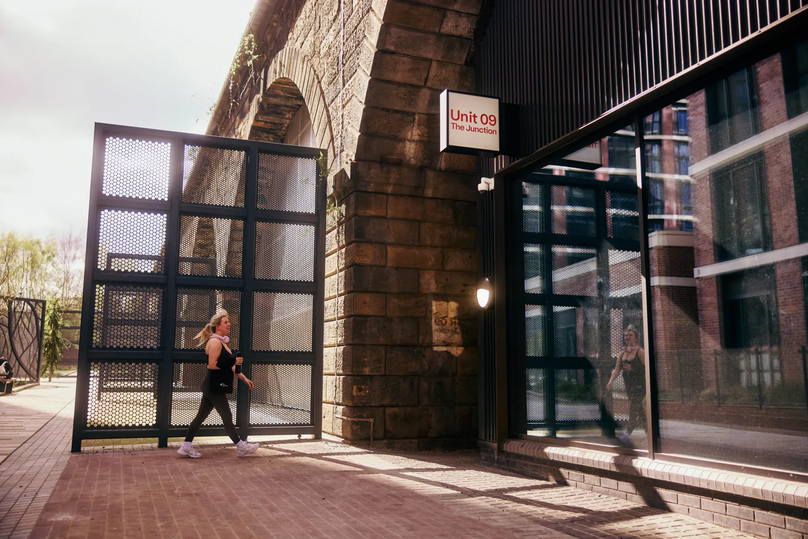 Entrance to Unit 09 The Junction, the gym building on Archers Road in Leeds